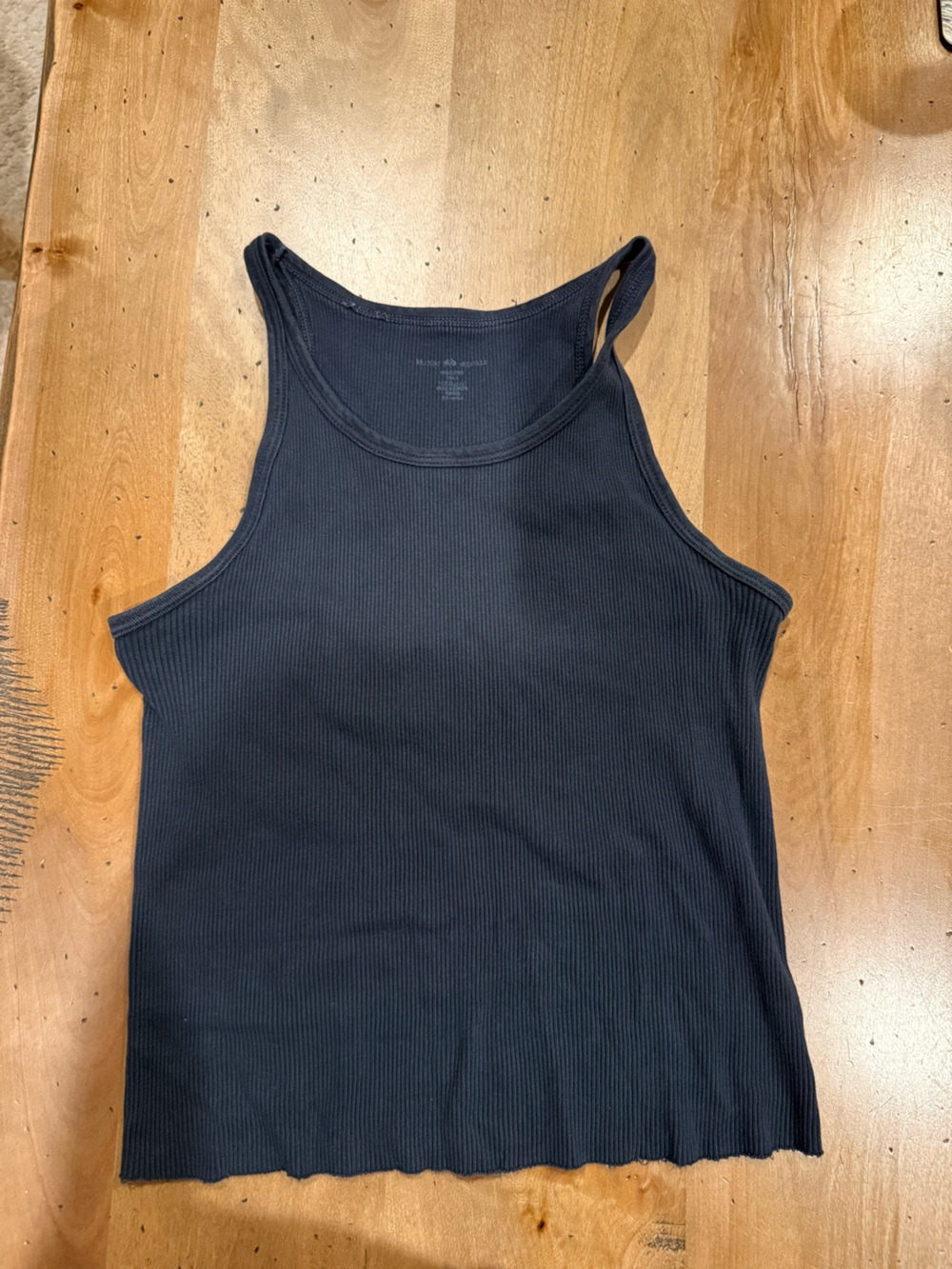 Brandy Melville Charcoal Ribbed Scoop Tank